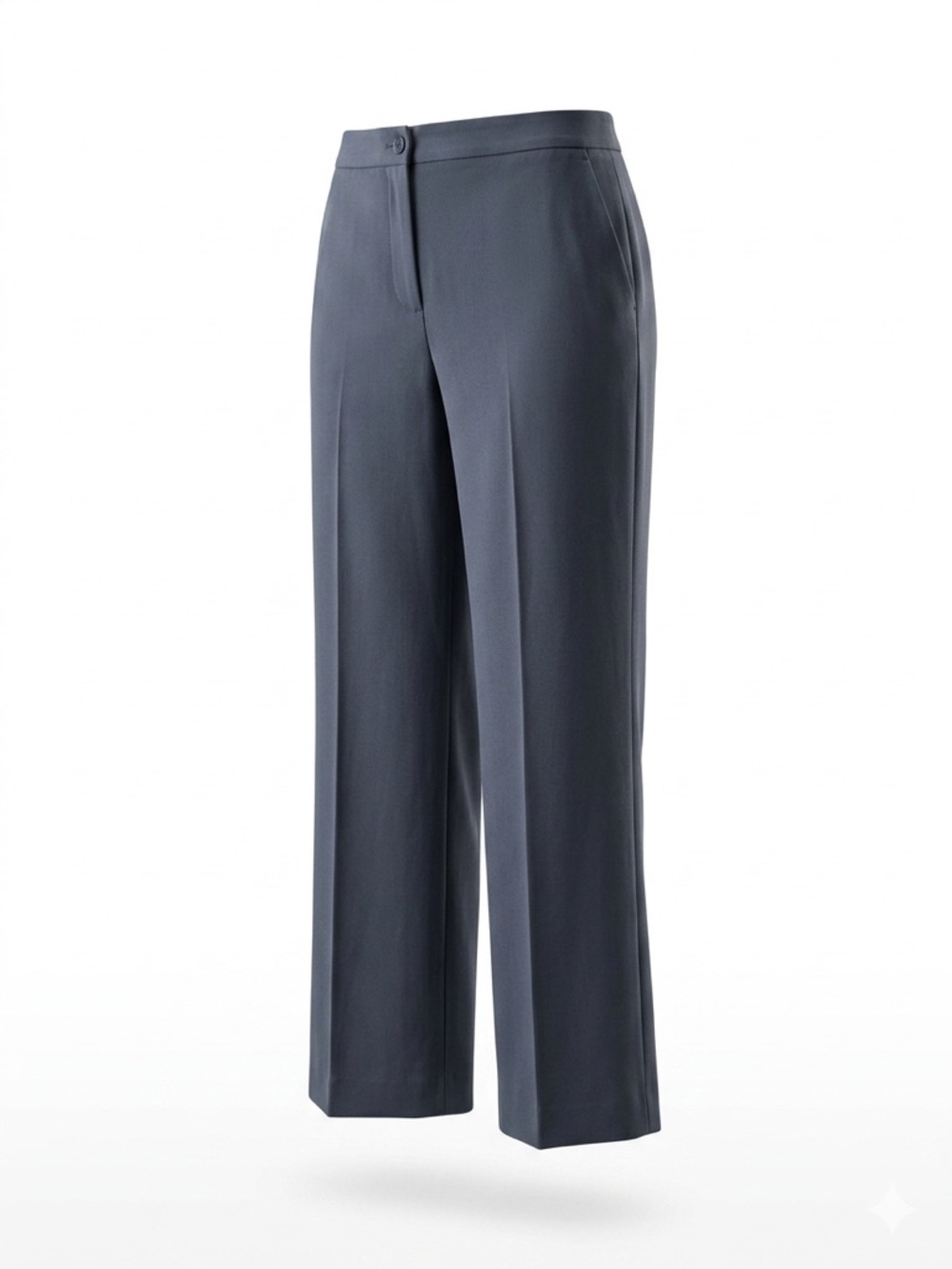 Kasper Wide-Leg Dress Trousers in Slate Gray